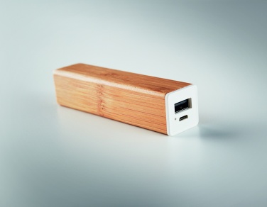 Logotrade reklaamtoote foto: Bambusest akupank 2200 mAh POWERBAM
