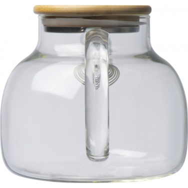 Logo trade ärikingituse pilt: Bambusest kaanega klaaskann FRANKFURT 1000ml