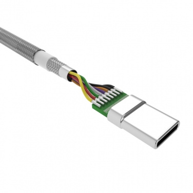 Logotrade firmakingid pilt: Nailonist andmeedastuskaabel LK30 Type - C Quick Charge 3.0