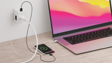 Logo trade reklaamkingituse pilt: SKROSS World Travel Adapter MUV 65W PD USB C kaabliga