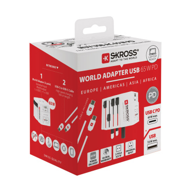 Logo trade ärikingituse pilt: SKROSS World Travel Adapter MUV 65W PD USB C kaabliga