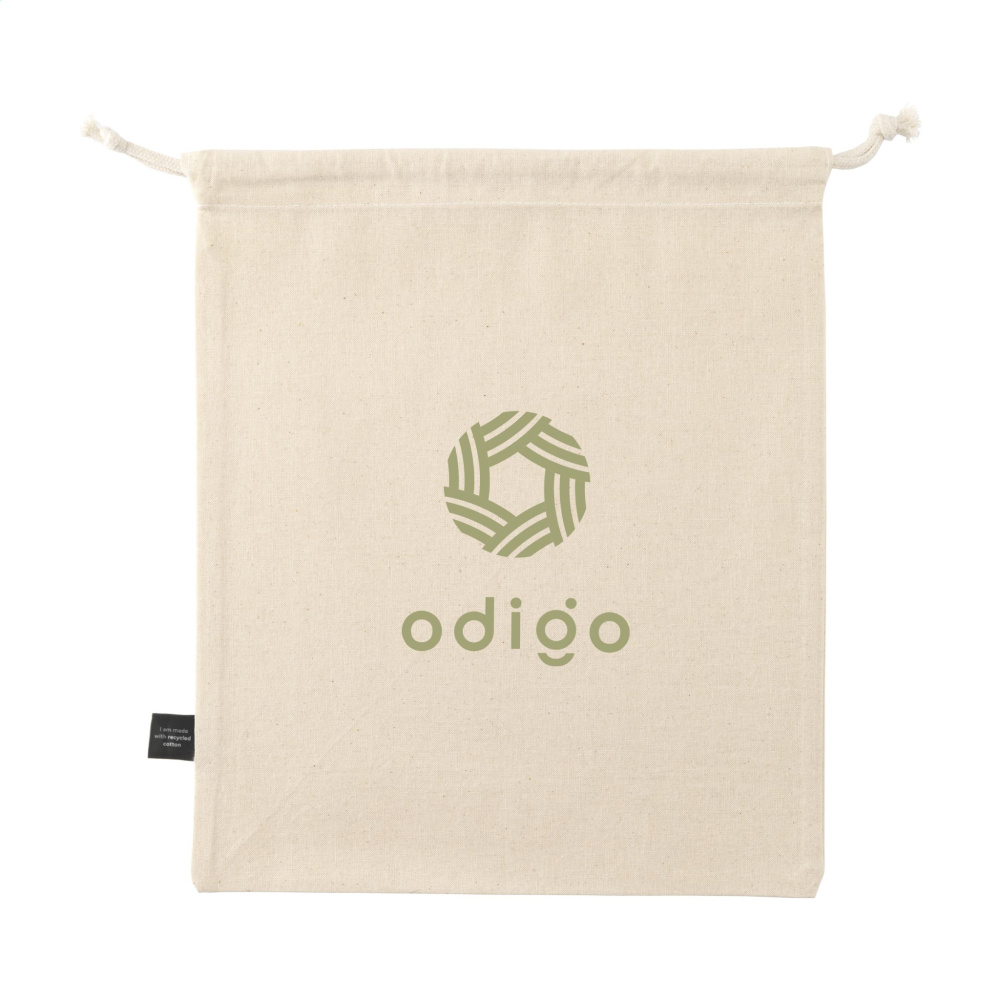 Logotrade firmakingid pilt: Naturaalsest GRS-i taaskasutatud puuvillast kingikott (150 g/m²) M