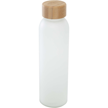 Logotrade ärikingitused pilt: Lume 500 ml matt klaaspudel bambusest korgiga
