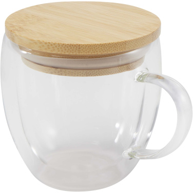 Logo trade meene pilt: Lenora 250 ml klaasist tass bambusest kaanega
