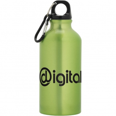 Logo trade liikelahjat tuotekuva: Oregon 400 ml:n alumiininen vesipullo karabiinikoukulla