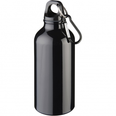 Logo trade liikelahjat tuotekuva: Oregon 400 ml:n alumiininen vesipullo karabiinikoukulla