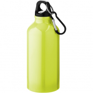 Logotrade mainostuotet kuva: Oregon 400 ml:n alumiininen vesipullo karabiinikoukulla