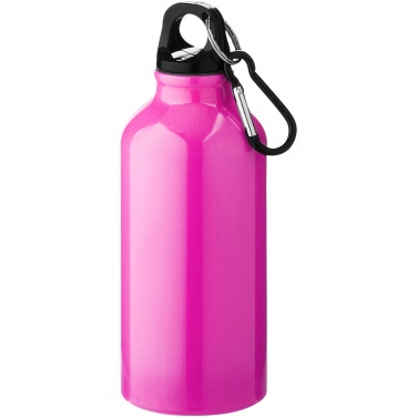 Logotrade liikelahja mainoslahja kuva: Oregon 400 ml:n alumiininen vesipullo karabiinikoukulla