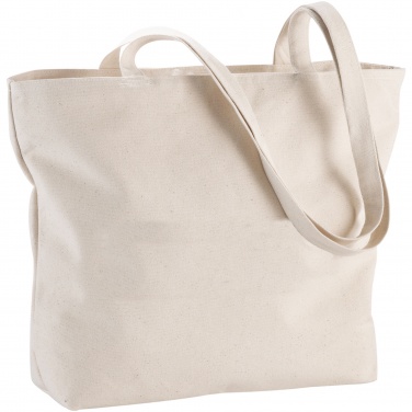 Logo trade mainoslahjat tuotekuva: Ningbo vetuketjullinen kauppakassi, 320 g/m² 15L
