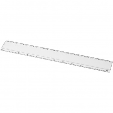 Logotrade mainoslahja tuotekuva: Ellison-viivain paperi-insertillä, 30 cm, muovinen