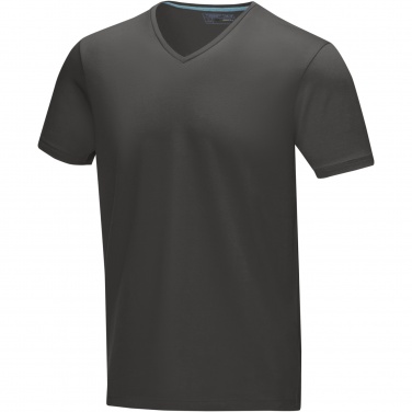 Logo trade mainoslahja ja liikelahja tuotekuva: Kawartha short sleeve men's organic V-neck t-shirt