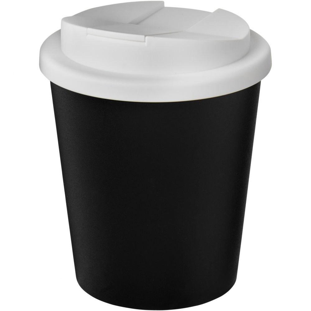 Logotrade liikelahja mainoslahja kuva: Americano® Espresso Eco 250 ml kahvimuki kierrätetystä materiaalista. Läikkymätön kansi.