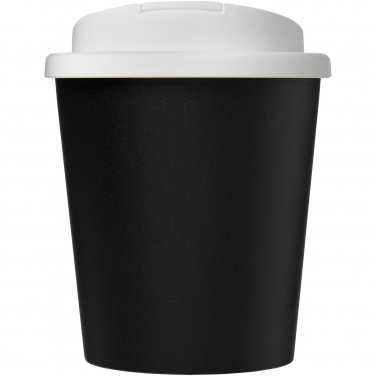 Logo trade liikelahjat mainoslahjat kuva: Americano® Espresso Eco 250 ml kahvimuki kierrätetystä materiaalista. Läikkymätön kansi.