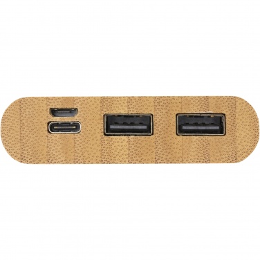 Logo trade liikelahja mainoslahja tuotekuva: Tulda-varavirtalähde, 10,000 mAh, bambua