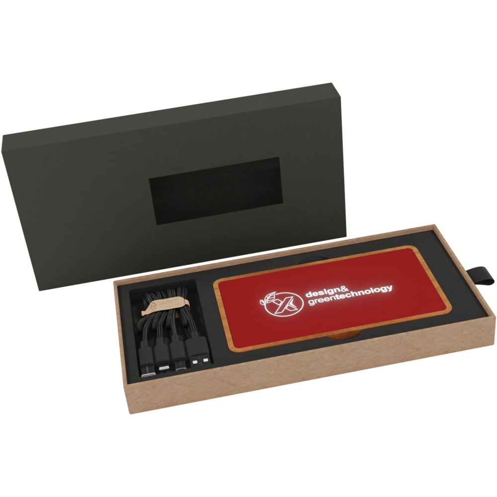 Logotrade mainostuote tuotekuva: SCX.design P36 5000 mAh:n valaistuva langaton varavirtalähde