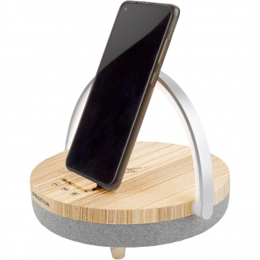 Logotrade liikelahjat mainoslahjat tuotekuva: Prixton 10 W:n 4-in-1-Bluetooth®-kaiutin LED-valolla ja langattomalla latausalustalla