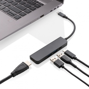 Logotrade mainoslahjat ja liikelahjat tuotekuva: Terra hub HDMI tulolla kierrätetystä alumiinista