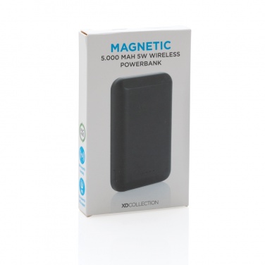 Logotrade liikelahjat mainoslahjat tuotekuva: Magneettinen 5000mAh 5W langaton virtapankki
