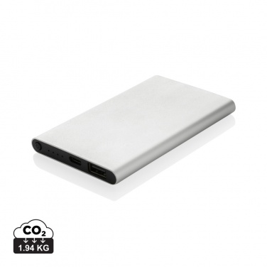 Logo trade liikelahjat mainoslahjat kuva: 4000mAh virtapankki USB-C:llä RCS muovista/alumiinista