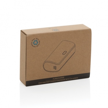 Logo trade liikelahja mainoslahja tuotekuva: FlashCharge 5000mAh pikalatausvirtapankki RCS muovista
