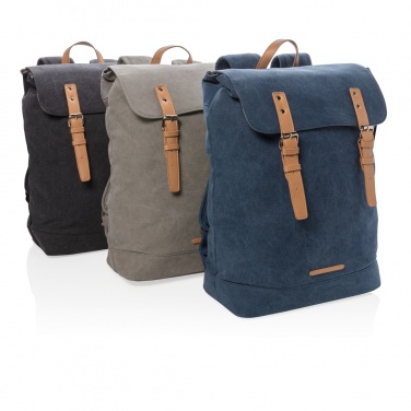 Logotrade mainostuote tuotekuva: Canvas-laptopreppu – PVC-vapaa