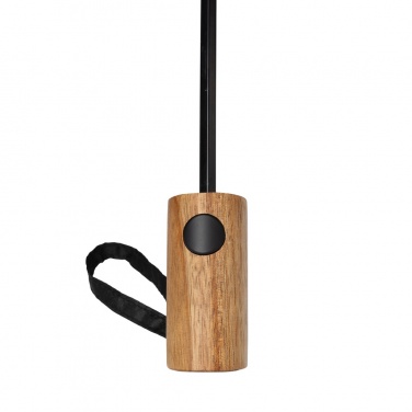 Logotrade liikelahjat mainoslahjat tuotekuva: Kaycey 21" AWARE™ RPET Akaasiapuinen mini sateenvarjo
