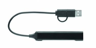 Logotrade mainostuote tuotekuva: USB 4 portin keskitin 19 cm