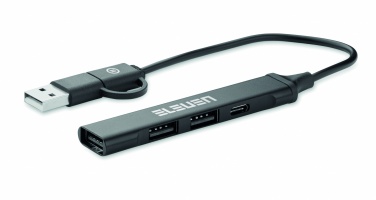 Logotrade mainoslahjat ja liikelahjat tuotekuva: USB 4 portin keskitin 19 cm