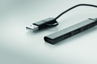Logo trade liikelahja kuva: USB 4 portin keskitin 19 cm