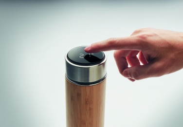 Logo trade mainoslahja ja liikelahja tuotekuva: Bambu termospullo 480 ml PANAY