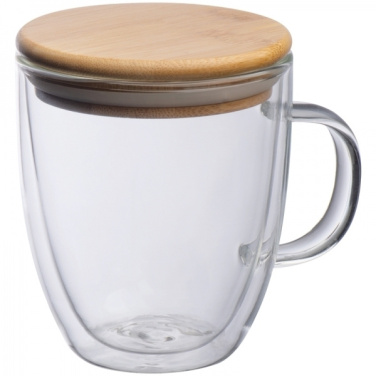 Logo trade mainoslahja kuva: Kaksiseinäinen lasikuppi GERTHE 350 ml