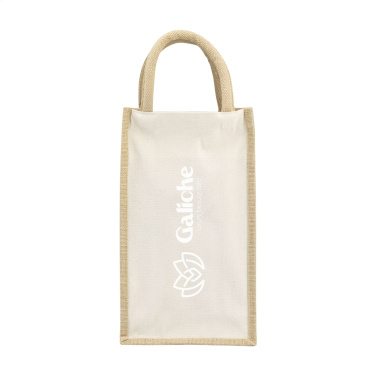 Logo trade mainoslahjat ja liikelahjat kuva: Juuttikangas Double Wine Bag