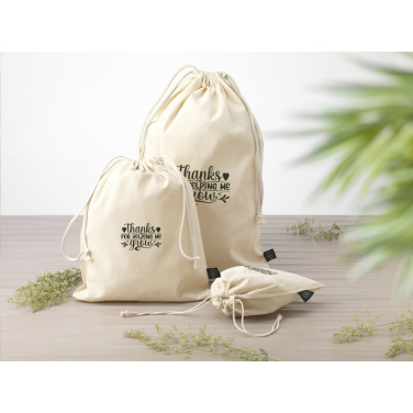Logotrade liikelahjat mainoslahjat tuotekuva: Lahjapussi Natural GRS kierrätettyä puuvillaa (150 g/m²) L