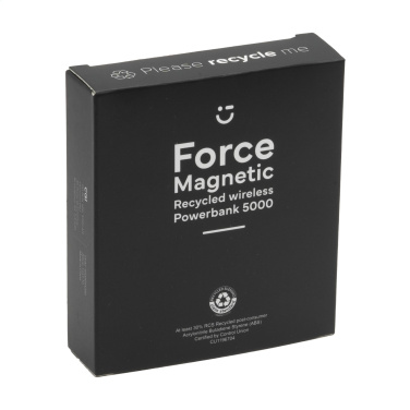 Logo trade mainostuote kuva: Force Magnetic RCS kierrätetty langaton Powerbank 5000