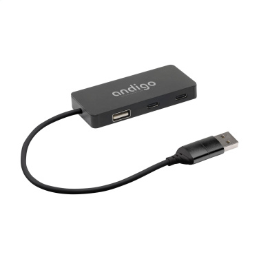 Logo trade liikelahjat tuotekuva: Tecco GRS Kierrätetty Alu USB Hub