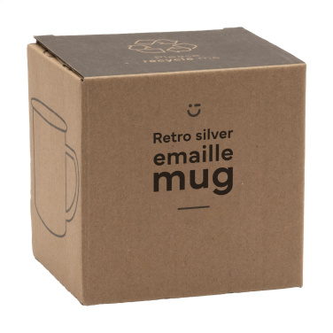 Logotrade mainoslahjat kuva: Retro hopea emalimuki 350 ml