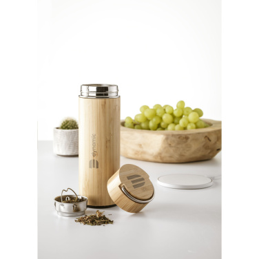 Logotrade mainoslahja ja liikelahja kuva: Nikko 330 ml bambu termopullo/termokuppi