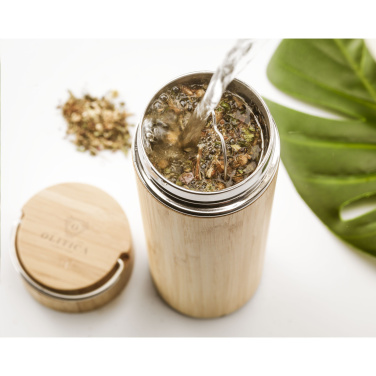 Logotrade liikelahjat mainoslahjat tuotekuva: Nikko 330 ml bambu termopullo/termokuppi