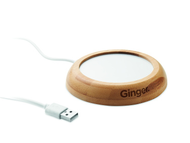 Logo trade liikelahjat mainoslahjat kuva: Bambuinen mukilämmitin USB:llä