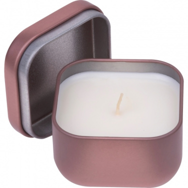 Logo trade mainoslahja ja liikelahja tuotekuva: Kynttilä peltisessä säilytysrasiassa PRAHAA