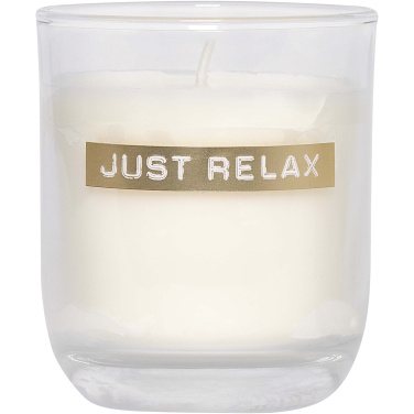 Logo trade mainoslahjat tuotekuva: Wellmark Discovery 250 ml:n käsisaippua-annostelija ja 150 g:n tuoksukynttiläsetti