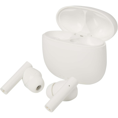 Logo trade liikelahja mainoslahja tuotekuva: Alterf kierrätysmuovista valmistetut langattomat True Wireless Bluetooth® -kuulokkeet silikonisilla korvasovittimilla