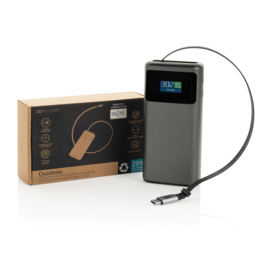 Logotrade mainoslahja tuotekuva: Quantum RCS PD45W nopea 10 000 mAh -varavirtalähde näytöllä