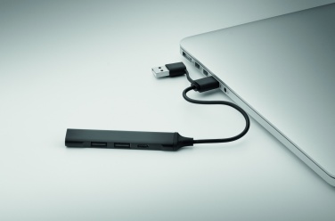 Logotrade verslo dovanos nuotrauka: USB 4 prievadų šakotuvas 19 cm