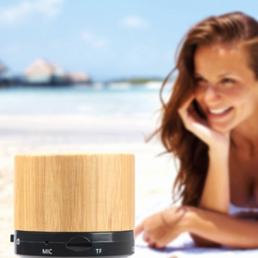 Logotrade reklaminės dovanos nuotrauka: Bambukinė bluetooth garsiakalbis FLEEDWOOD