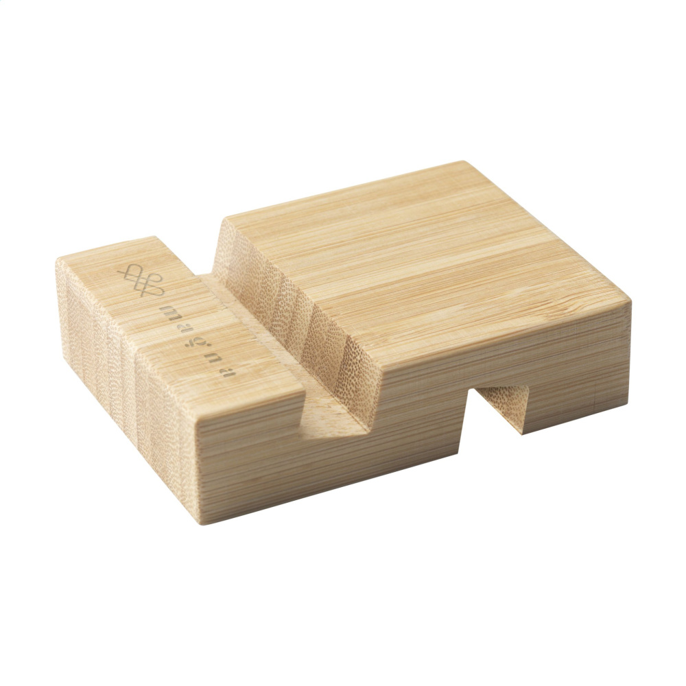 Logotrade dovana nuotrauka: Supporto Bamboo telefono stovas