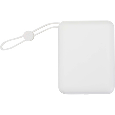 Logotrade reklaminės dovanos nuotrauka: „Acrux“ 10 000 mAh 35 W planšetinio kompiuterio išorinė baterija su integruotu C tipo laidu – pagaminta iš perdirbto plastiko