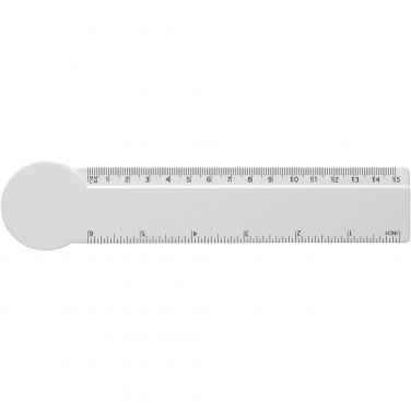Logotrade logo dāvanas foto: Tait 15 cm apļa formas otrreizējās plastmasas lineāls 