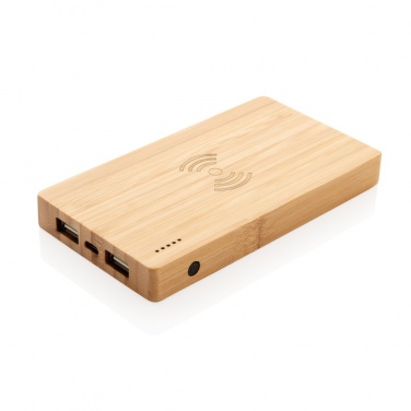 Logotrade Ideja dāvanas foto: Bambusa 4000 mAh bezvadu 5W Powerbank