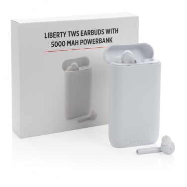 Logotrade Ideja dāvanas foto: Liberty TWS austiņas ar 5000 mAh jaudas banku